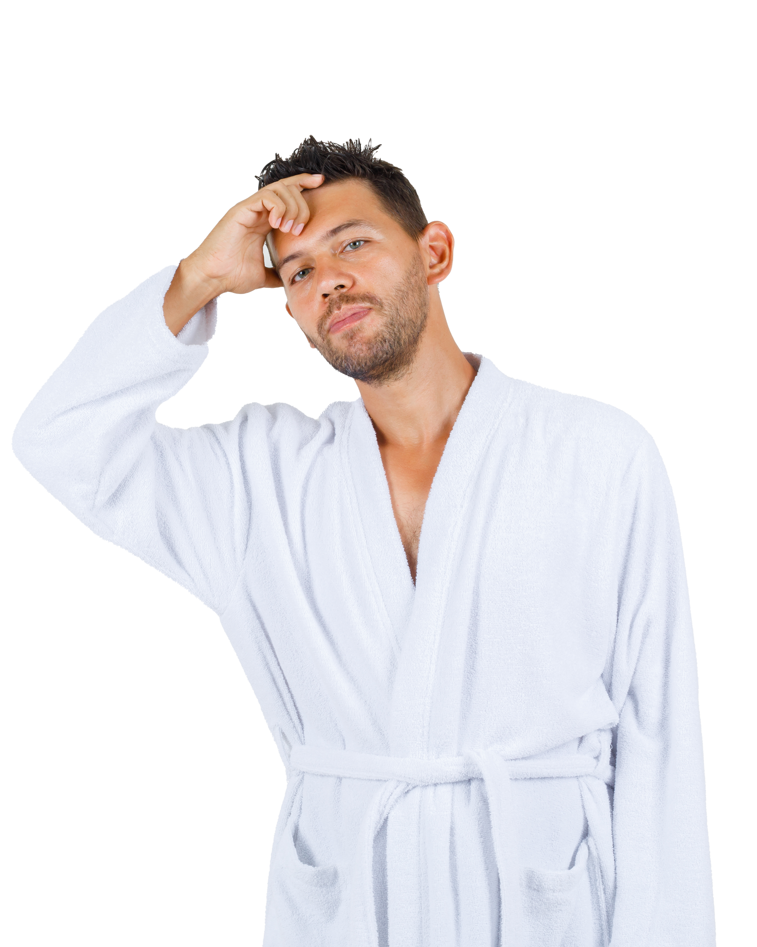 young-man-posing-while-touching-head-with-fingers-white-bathrobe-front-view.png__PID:b1d7b9f2-0c6a-4717-bf04-9792e583ac69